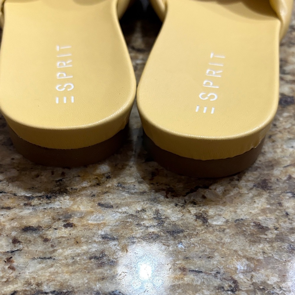 Esprit Women's Yellow Knot Slide Sandals - Picture 7 of 10